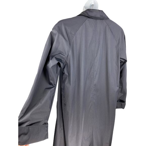 Fleet Street Full Length Trench Coat Black 10 - Picture 6 of 10